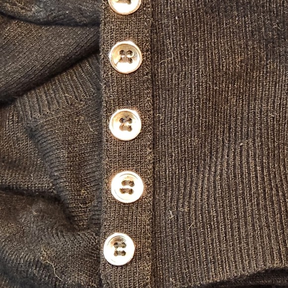 Zara Knit Basic Black Casual Long Sleeve Classic Chic Sweater Top Size Small - Picture 4 of 5